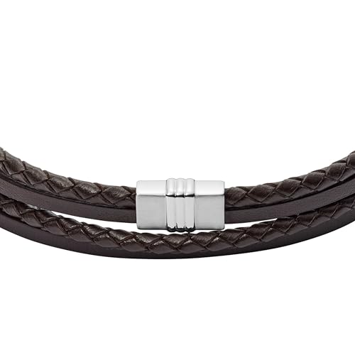 Fossil Armband Für Männer Casual Texture, Innenlänge 175mm~190mm Schwarzes Lederarmband, JF02934040 – Ansicht 4