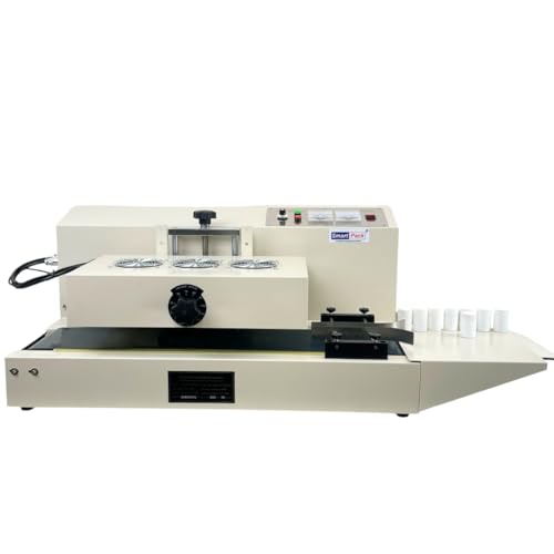 Image of SMART PACK Continuous Electromagnetic Induction Capper Machine for Packaging of PET, HDPE, Glass Jar Sealer | Automatic Conveyor type Heavy-Duty Induction Sealer | Pack of 1 Machine
