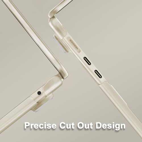 Image of MOSISO Compatible with MacBook Air 15 inch Case M4 M3 M2 2025 2024 2023 Release A3241 A3114 A2941 with Touch ID, Plastic Hard Shell Case&Keyboard Cover&Screen Protector&Storage Bag, Crystal Starlight