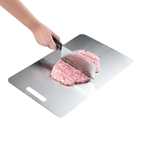 Planche à découper en acier inoxydable double face pour viande