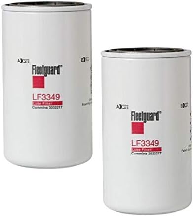 Filtro de óleo Fleetguard LF3349 Full-Flow Spin-On para motor Cummins 3932217 – Pacote com 2