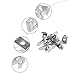 QUMIIRITY 6pcs Stainless Steel Shelf Bracket Clips Durable Support for Glass Shelves Cabinets Easy Installation Smooth Finish for Tool Rooms and Garages