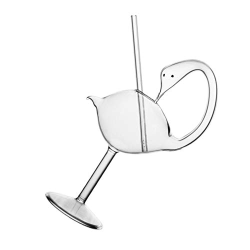 DOITOOL Cocktail Glass Swan Shaped Martini Glasses Novelty Drink Cup Wine Glasses Champagne Goblet for KTV Bar Night Party Holiday 178ML