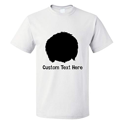 Custom Funny Graphic T Shirts for Men Polish Lowland Sheepdog Silhouette Cotton Top White Personalized Text Here X Large