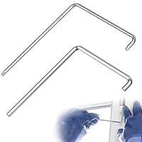 2-Teiliges Set Fenster Einstellwerkzeug Set,4mm Gebogener SechskantschlüSsel Und Torx Tx15 Torx,20×100×120mm Silber,Geeignet Zum Einstellen Von Fenstern Und BalkontüR