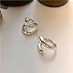 Herbests Irregulär Wickelring 925 Sterling Silber Ringe Vintage Punk Verstellbarem Öffnung Silberlegierung Leicht Glänzend Ornament Handdekoration Einzigartiger Damen Silberring Schlicht Schmuck
