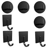 BARONAGE 8 Pack Adhesive Hooks, Towel Hook for Hanging Heavy Duty Waterproof Stainless Steel Robe Co