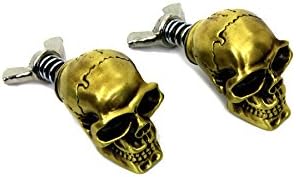 Gold Skull License Plate Bolt Set Fits Custom Application Harley Motorcycle
