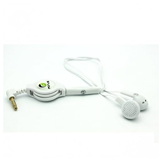 WHITE Retractable Stereo Headset Wired Dual Earbuds Earphones with Microphone for iPhone 6, 6 Plus, iPhone 5S, 5C, 5, 5G, 4S 4 4G (AT&T, T-Mobile, Alltel, Boost, Virgin Mobile, Sprint, Verizon, Net10, Straight Talk, Cricket, US Cellular, Unlocked)