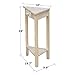 IC International Concepts Corner Accent Table Solid Real Wood, Sturdy Parawood, 19.7