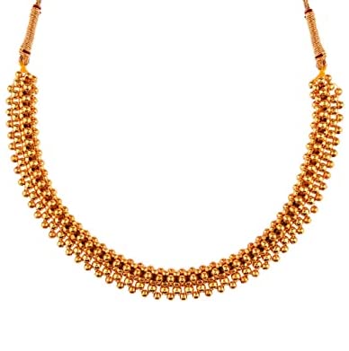 GenericWomens Atheena Ariss Laxmi ANTIQUE ANCIENT | Necklace Jewellery Golden Colour | Wedding Necklace Chain With Dori
