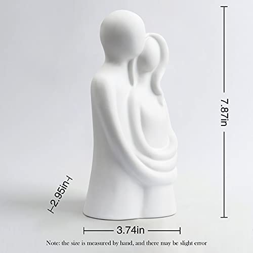 Notakia Hugging Couple Sculptures Home Decor Modern Romantic Love Statue For Office Bookshelf Desktop Decorations (Hugging Couple White) #TOP6