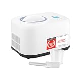 TZS First Austria - Gelatiera 1L con Compressore 3-in-1-100W Macchina per Gelato Autorefrigerante per Frozen Yogurt, Sorbetti e Gelato - Bianco