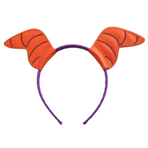 JiaDuo Purple Dragon Ears Horns Headband Women Halloween Costume Dress up Hair Accessories