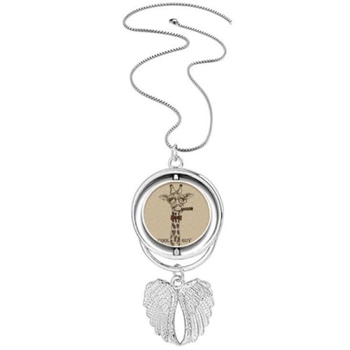 Collier girafe ailes d'ange marron pour sublimer vos tenues
