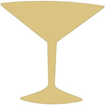 Martini Glass Cutout Unfinished Wood Cocktail Bar Liquor Cosmopolitan MDF Shape Canvas Style 1 (12)