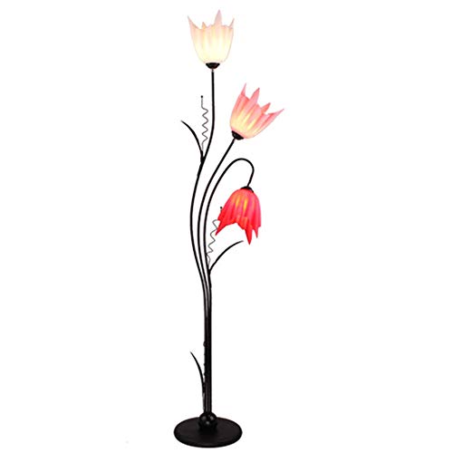 MYALQ 3 huvuden akryl lampskärm golvlampa blomma järn LED golvlampa dekorativ belysning golvlampa för vardagsrum sovrum kontor