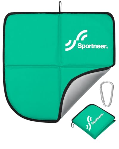 Sportneer Sitzkissen Outdoor, Sitzunterlage Outdoor Wasserdicht Oxford-Stoff Thermo Sitzkissen Faltbar FüR Camping, Wandern, Stadion Und Unterwegs，grau