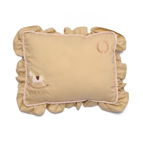 Mon B'eB'e Boutique Luxurious Soft Baby Pillow - Available in Pink, Blue, and Beige (Beige)