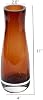 Jarrón Ámbar de 11" de Alto, Jarrón de Vidrio de 3.5 lb Grande para Decoración del Hogar, Jarrones de Flores Ámbar Nobles, Jarrones de Lujo para Flores 4