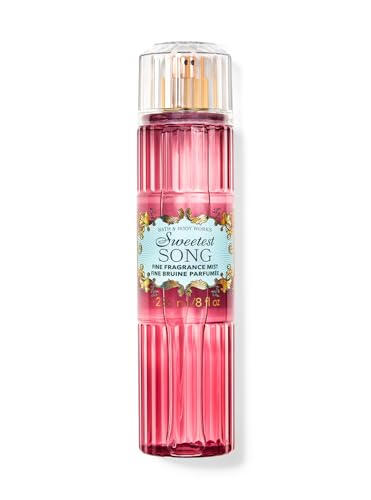 Image of Bath & Body Works Sweetest Song Fine Fragrance Mist| For Women|Long Lasting | Light & Refreshing |Layerable Body Spray for Women | Dermatologist tested | Infused with Essential Oils | 236 ml / 8 fl oz