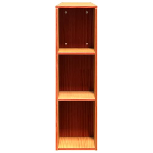Cabecero con almacenamiento de madera de pino marrón para camas de 150 cm 6