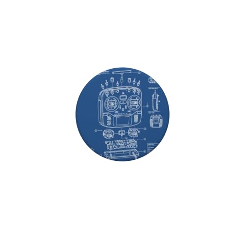 Radio Controller Blueprint Vue éclatée RC Voiture FPV Drone PopSockets PopGrip Adhésif – vue 3