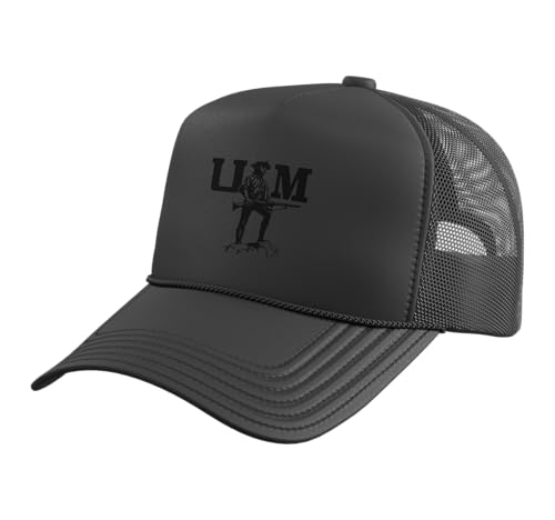 UMass Minutemen | Official Licensed NCAA Merch | UMASVIN1012 Trucker Hat with Adjustable Mesh Back, Black