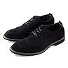 Men's Suede Formal Shoes Oxfords Derbys Brogues Shoes Casual Dress Shoes Lace Up Business Leather Shoes Black 7 #2