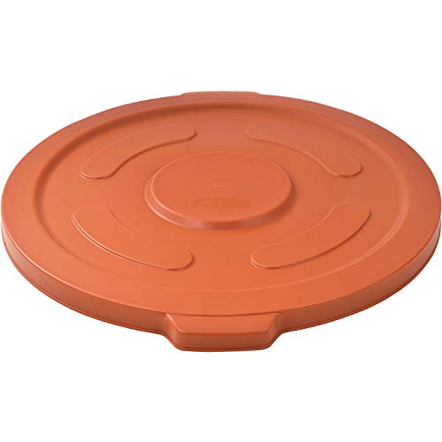 Global Industrial 55 Gallon Garbage Can Lid, Orange