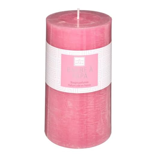 Atmosphera - Bougie Ronde parfumée Barbe A Papa ELEA H 14 cm