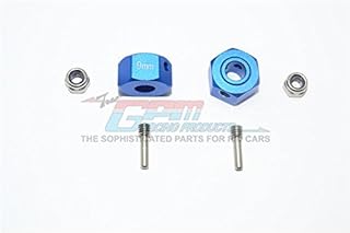 Aluminum Wheel Hex Adapters 9mm For Arrma 1:10 GRANITE/BIG ROCK 3S / BIG ROCK V3 3S / VORTEKS 3S / 1:8 VENDETTA 3S - 1Pr Set Blue