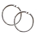 Loose Leaf Binder Ring 2 Inch, 8 Pack, Nickel Plated Steel Binder Rings,Silver, for School, Home, or Office,Book Rings, Metal Rings for Index Cards, Rings for Flash Cards, Paper Rings