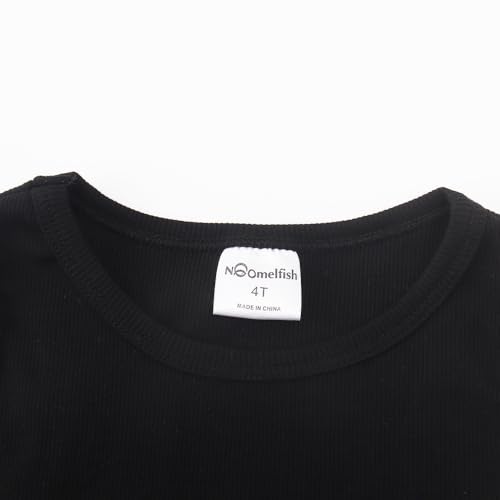 Noomelfish Girls Ribbed Racerback Tank Tops Cotton Cute Basic Dance Sleeveless Shirts (4-12 Years)4