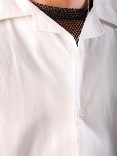 Image of The Indian Garage Co Men Boxy Fit Graphic Print Half Sleeves Cuban Collar Street Wear Cropped Shirt