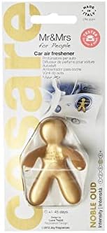 Cesare Blister Car Air Freshener Noble Oud Fragrance Gold Long Lasting 45 Days Air Vent Clip Uses Alcohol-Free Fragrance Oil Non-Toxic EVA Material image 4