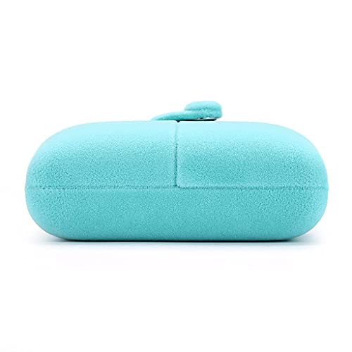 Mdluu Velvet Bracelet Gift Box, Bangle Holder Case, Jewelry Storage Displays For Birthday, Wedding, Valentine's Day, Anniversary (Cyan Blue) #TOP2
