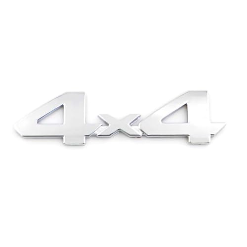 4x4 Abzeichen 3D Auto Emblem Aufkleber ersetzt Grand für Jeep Cherokee Dodge Pferdes Kompass Ram 1500 2500 3500(Silber)