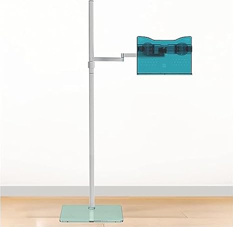 Bookholder Floor Stand, Height Adjustable Book Stand Holder Extra Large Sturdy Rolling Lectern Stand with Wheels, Cookbook Reading Desk Portable Sturdy Lightweight Bookstand (B) (B)