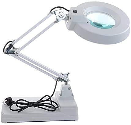 JOZZY Lupa,Gafas con luz, con luz, 10X 15X 20X Plegable, Estable Luz LED de ángulo Ajustable de 360 ° Adecuada para apreciación, Lectura, Mantenimiento, Denti