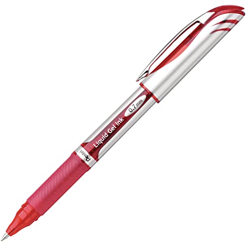 Bolígrafo Pentel Liquid Gel, Recargable, 0.7 mm, Tinta Roja miniatura 1