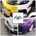 Alpha Racing Ruien Universal 4 PCS Plastic Car Front Bumper Canard Splitter Canards Exterior Carbon Fiber Style
