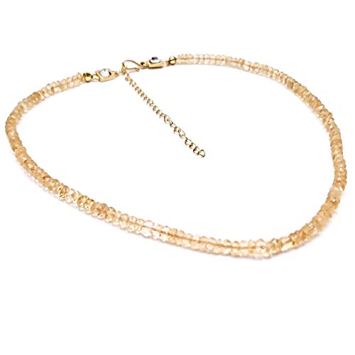 Genuine gemstone strand necklace with...