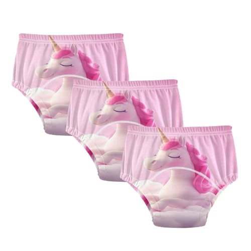 Coikll Cute Horse with Cloud Toddler Training Underwear Waterproof Baby Pee Pants -5T