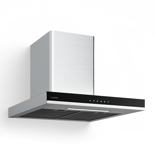 Klarstein Verosteel Campana Extractora 60 cm - 881,6 m³/h, A++, LED, 3 Velocidades + Boost, Filtros Lavavajillas & Carbón, Acero Inoxidable, Táctil, Silenciosa, Cocina