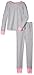 Fruit of the Loom Little Girls' Soft Waffle Thermal Underwear Set, Intradeco Light Grey Heather, 6/6X