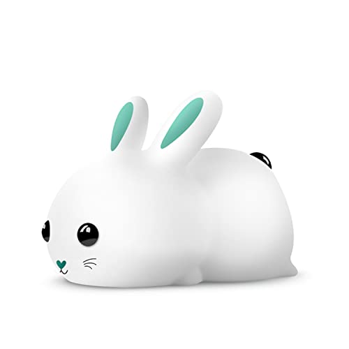 Veilleuse lapin silicone pour apaiser le sommeil de bébé dans sa chambre