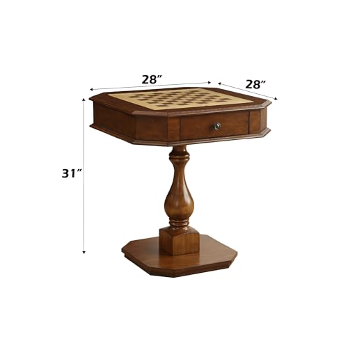ComeWay Chess Table, Reversible Chess Checker Game Table with 2 Drawers for Family Entertainment Room, 3-in-1 Square Game Tray for Chess Checker Backgammon, Cherry Finish by ComeWay - Image 2