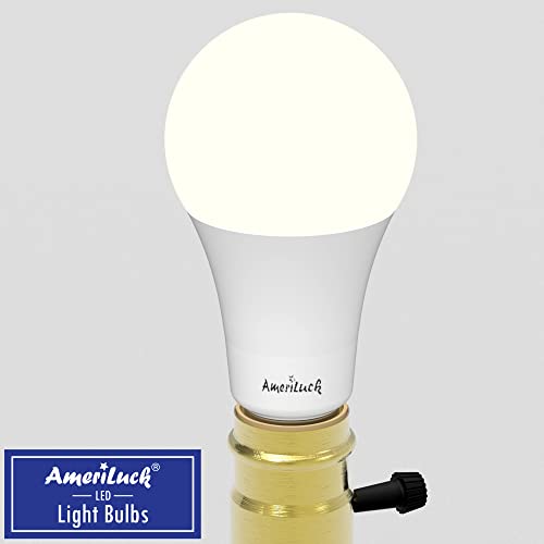 Ameriluck 3-Way Led Light Bulb A21, Multi Wattage 50-100-150W Equivalent, 2200Lumens, Low-Medium-High Setting, Omni-Directional, Soft White 2700K, (2 Pack) #TOP4