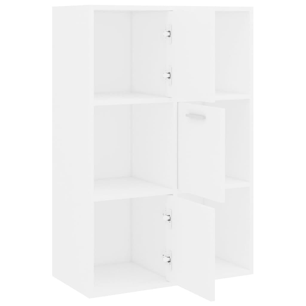vidaXL Armario de Almacenamiento Estante de Libros Librería Estantería Mueble Archivador de Oficina para Dormitorio Salón Madera Contrachapada Blanco